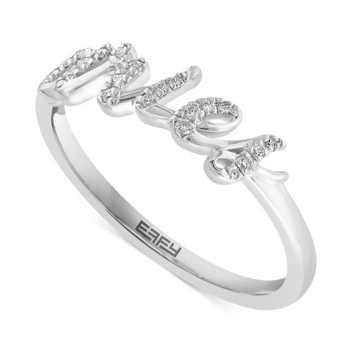 EFFY® Diamond Zodiac Aries Ring (1/10 ct. t.w.) in Sterling Silver