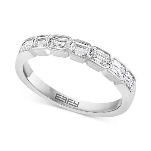 EFFY® Diamond Emerald-Cut Band (3/4 ct. t.w.) in 14k White Gold