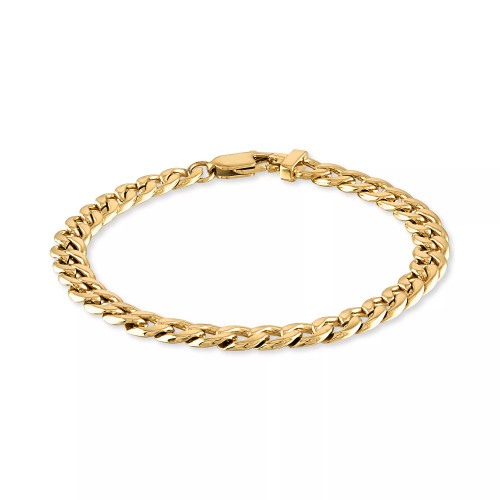Curb Link Chain Bracelet in Gold-Tone Ion-Plated Stainless Steel, Created for Macy's ( Also available in Stainless Steel)
