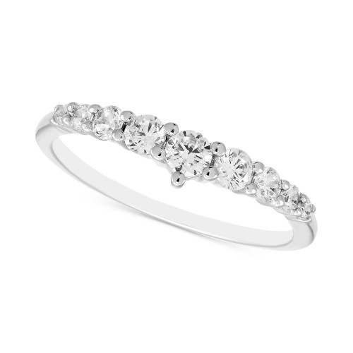 Diamond Contour Band (1/2 ct. t.w.) in 14k White Gold