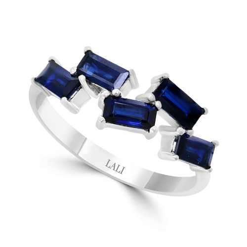 Sapphire Baguette Ring (1-1/2 ct. t.w.) in 14k White Gold