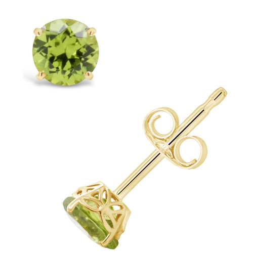 Peridot (1 ct. t.w.) Stud Earrings in 14K Yellow Gold