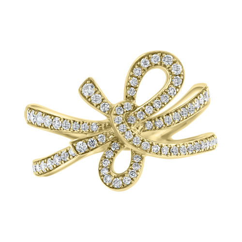 EFFY® Diamond Ribbon Tie Statement Ring (1/2 ct. t.w.) in 14k Gold
