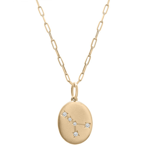 Diamond Cancer Constellation 18" Pendant Necklace (1/20 ct. tw) in 10k Yellow Gold, Created for Macy's