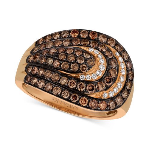 Chocolatier® Diamond Spiral Statement Ring (1-1/5 ct. t.w.) in 14k Rose Gold