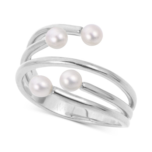 Cultured Freshwater Pearl (3-1/2 - 4mm) Wrap Ring in Sterling Silver