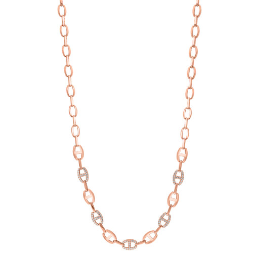 EFFY® Diamond Open Link 18" Collar Necklace (3/4 ct. t.w.) in 14k Rose Gold