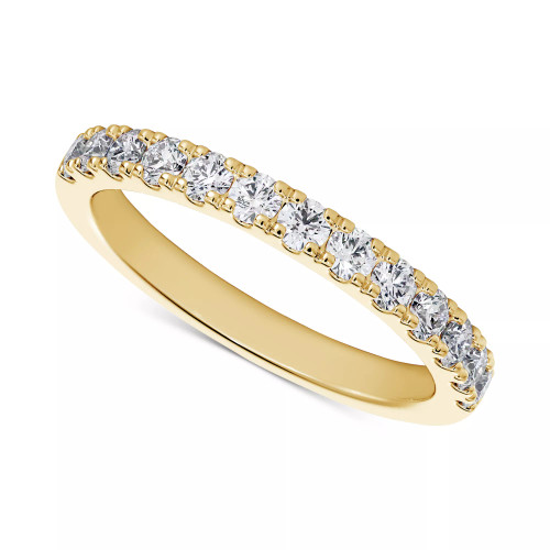 Diamond French Pavé Wedding Band (1/2 ct. t.w.) in 14k White, Yellow or Rose Gold