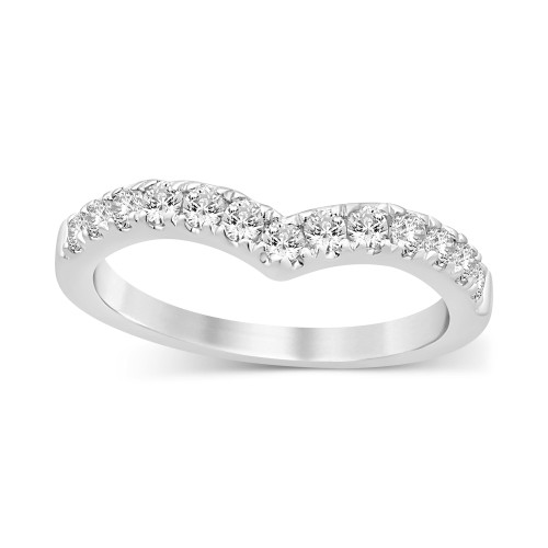 Diamond Chevron Ring (1/2 ct. t.w.) in 14k White or Yellow Gold