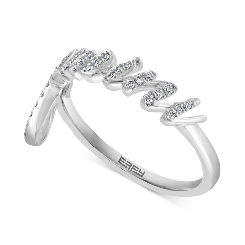 EFFY® Diamond Zodiac Gemini Ring (1/8 ct. t.w.) in Sterling Silver