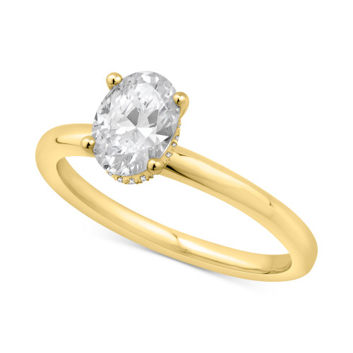 GIA Certified Diamond Oval Engagement Ring (1 ct. t.w.) in 14k Gold