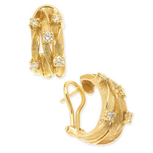 D'Oro by EFFY® Diamond Vine Earrings (5/8 ct. t.w.) in 14k Gold
