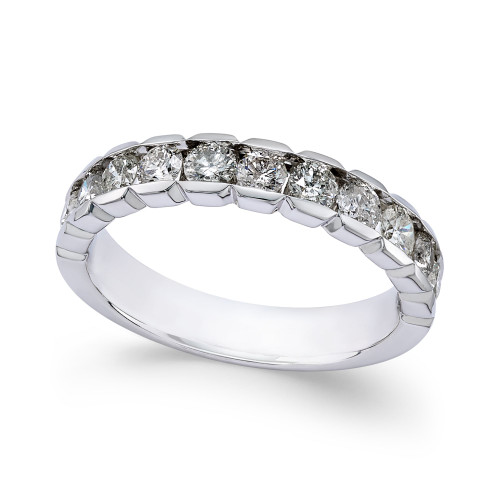 Diamond Channel-Set Band (1 ct. t.w.) in 14k White Gold