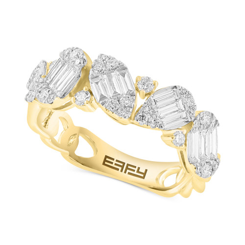 EFFY® Diamond Multi-Cluster Statement Ring (1 ct. t.w.) in 14k Yellow Gold