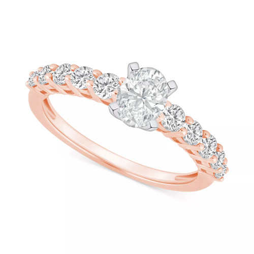 Diamond Oval Engagement Ring (1 ct. t.w.) in 14k Gold