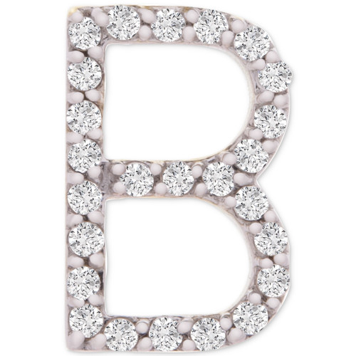 Diamond Initial B Single Stud Earring (1/20 ct. t.w.) in 14k Gold, Created for Macy's