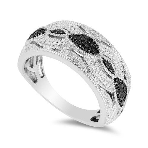 Diamond (1/6 ct. t.w.) Vintage Ring in Sterling Silver