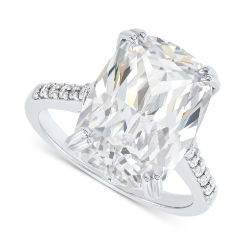 Cubic Zirconia Oval Ring in Sterling Silver (15-5/8 ct. t.w.)