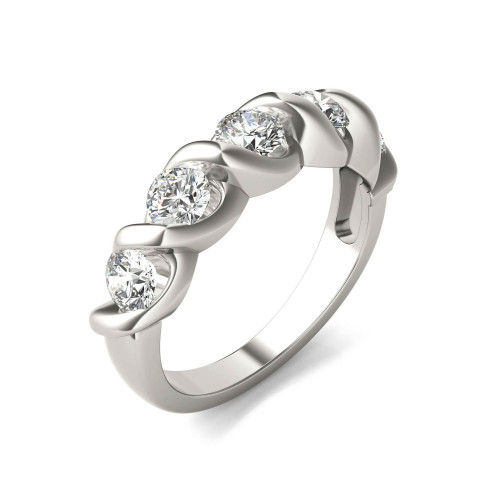 Moissanite Bypass Band 1-1/6 ct. t.w. Diamond Equivalent in 14k White or Yellow Gold