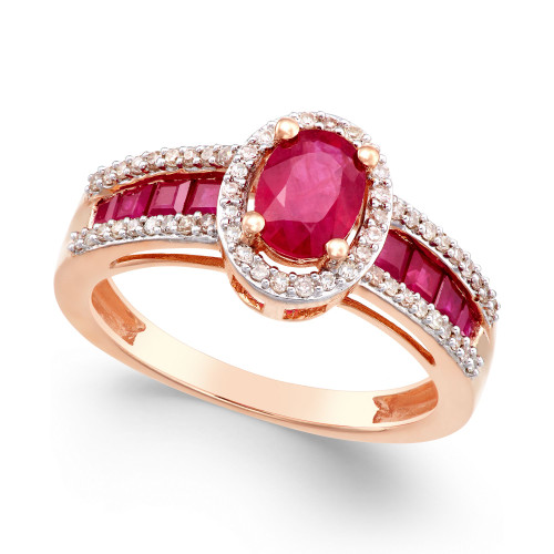 Ruby (1-3/4 ct. t.w.) and Diamond (1/4 ct. t.w.) Ring in 14k Gold