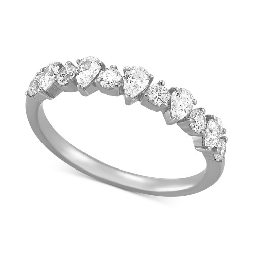 Diamond Pear-Cut Band (3/4 ct. t.w.) in 14k White Gold