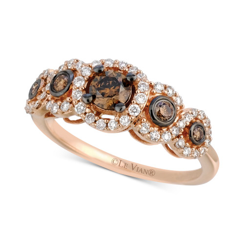 Chocolatier® Diamond Ring (3/4 ct. t.w.) in 14k Rose Gold