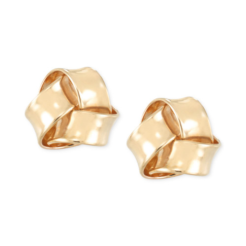 Love Knot Stud Earrings in 10k Gold