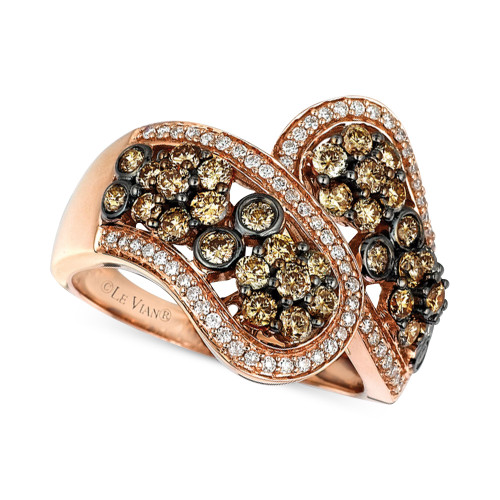 Chocolatier® Diamond Pavé Statement Ring (1-3/8 ct. t.w.) in 14k Rose Gold