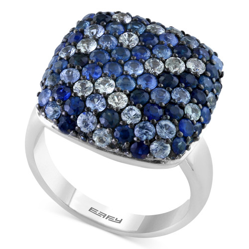 Splash by EFFY® Sapphire Cluster Ring (3-1/5 ct. t.w.) in Sterling Silver