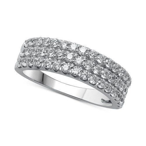 Diamond Multi-Row Statement Ring (1 ct. t.w.) in 10k White Gold