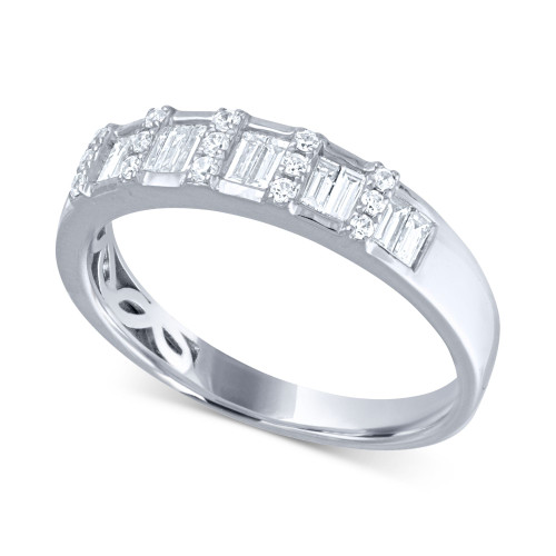 Diamond Baguette Wedding Band (3/8 ct. t.w.) in 14k White Gold