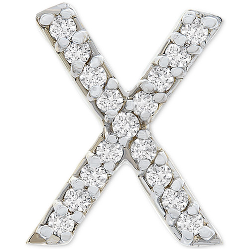 Diamond Initial X Single Stud Earring (1/20 ct. t.w.) in 14k Gold, Created for Macy's