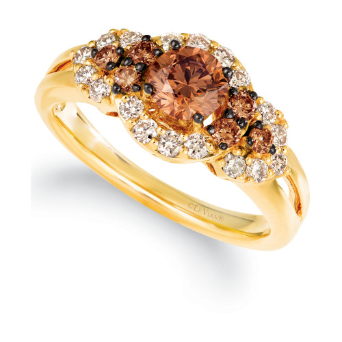 Chocolate Diamonds® (5/8 ct. t.w.) & Nude Diamonds™ (3/8 ct. t.w) Statement Ring in 14k Yellow or White Gold