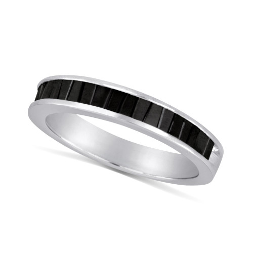 Sterling Silver Ring, Black Diamond Baguette Ring (1/4 ct. t.w.)