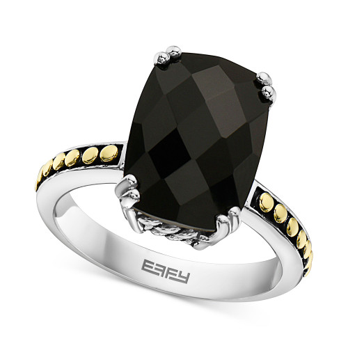 EFFY® Onyx Statement Ring in Sterling Silver & 18k Gold