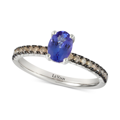 Le Via® Blueberry Tanzanite (5/8 ct. t.w.) & Diamond (3/8 ct. t.w.) in 14k White Gold