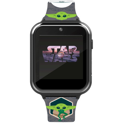 Kid's Star Wars Baby Yoda Gray Silicone Strap Smart Watch 46x41mm