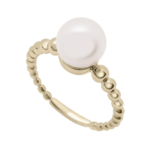 Cultured Freshwater Pearl (8mm) Fashion Ring in 14K Yellow Gold
