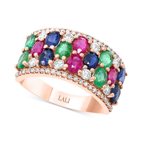 Multi-Gemstone (3-1/6 ct. t.w.) & Diamond (1/2 ct. t.w.)