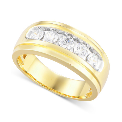 Men's Diamond Channel-Set Band (1 ct. t.w.) in 10k Gold