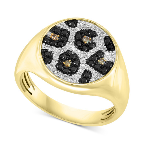 EFFY® Multicolor Diamond Panther Print Ring (3/8 ct. t.w.) in 14k Gold