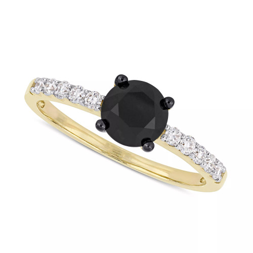 Diamond Black & White Engagement Ring (1-1/4 ct. t.w.) in 14K Yellow, White or Rose Gold