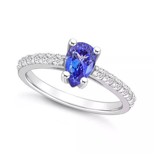 Tanzanite (7/8 Ct. t.w.) and Diamond (1/3 Ct. t.w.) Ring
