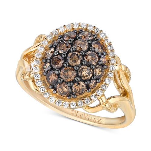 Chocolatier® Diamond Cluster Ring (1 ct. t.w.) in 14k Gold