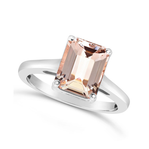 Morganite (3 ct. t.w.) Ring in 14K White Gold