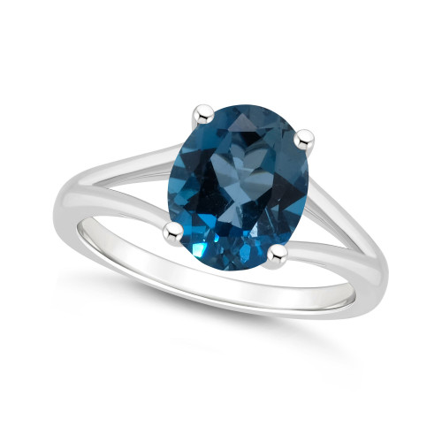 Women's London Blue Topaz (3-3/5 ct.t.w.) Ring in Sterling Silver