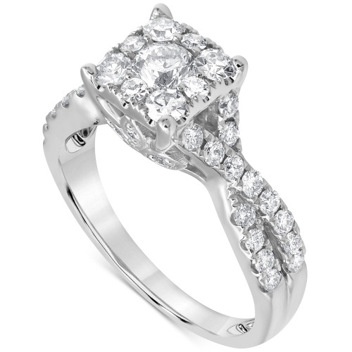 Diamond Twist Engagement Ring (1-1/4 ct. t.w.) in 14k White Gold