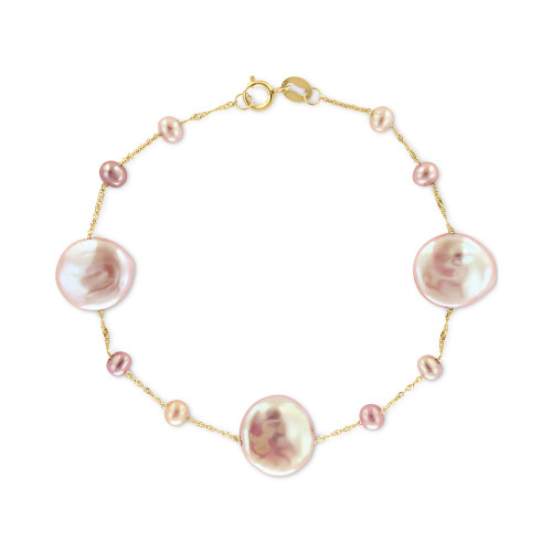 EFFY® Cultured Freshwater Baroque Pearl (3-12mm) Bracelet in 14k Gold