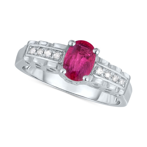 Ruby (9/10 ct. t.w.) & Diamond Accent Ring in Sterling Silver