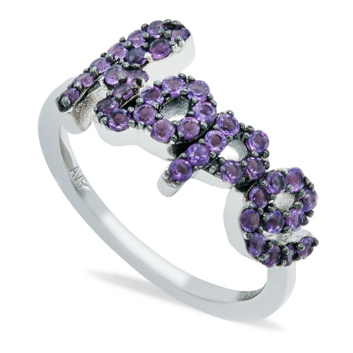 Amethyst (1 ct. t.w.) 'Hope' Ring in Sterling Silver